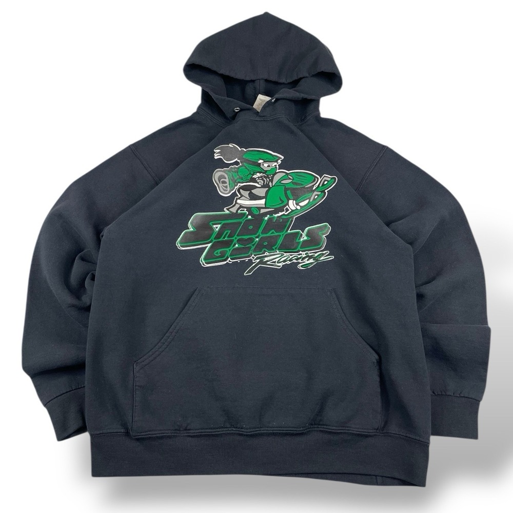Snow Girls Racing Atv Vintage Sweatshirt Graphic Hoodie Men's Size Medium